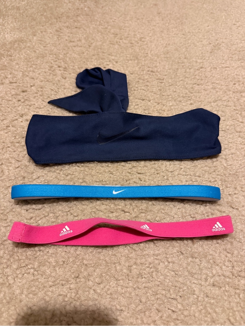 Nike womens Navy pink and blue Headbands